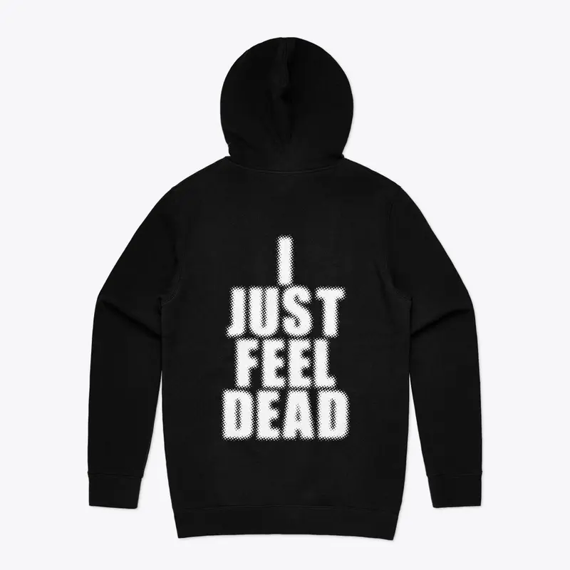 *ijusfeeldead* blured logo hoodie 